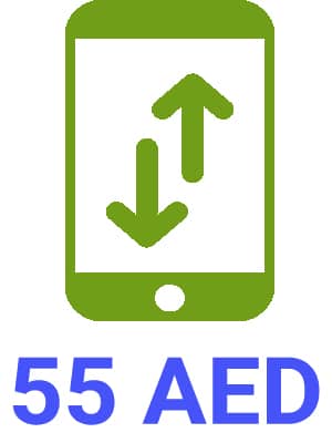 Etisalat monthly data package 55 AED