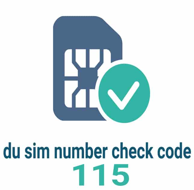 how to check du sim number code